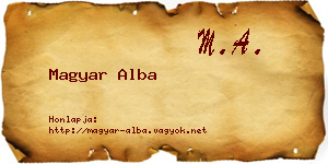 Magyar Alba névjegykártya